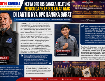 Agus Eko Beri Selamat, DPC PJS Bangka Barat Resmi Dilantik pada Munas ke-3 di Jakarta