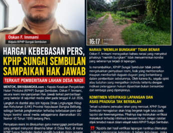 Hargai Kebebasan Pers, KPHP Sungai Sembulan Sampaikan Hak Jawab Terkait Pemberitaan Lahan Desa Nadi