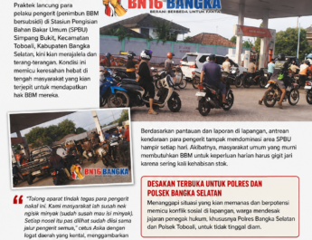 SPBU Simpang Bukit Toboali Dikepung Pengerit, Warga Menjerit Desak Polres Bangka Selatan Bertindak!