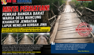 Minta Perhatian Pemkab Bangka Barat, Warga Desa Mancung Khawatir Jembatan Lapuk Menelan Korban Jiwa