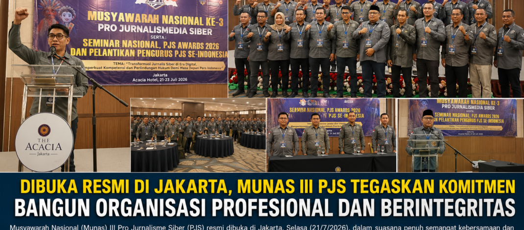 Ratusan Delegasi Padati Munas III PJS, Transformasi Jurnalis Siber dan Konstituen Dewan Pers Jadi Fokus Utama