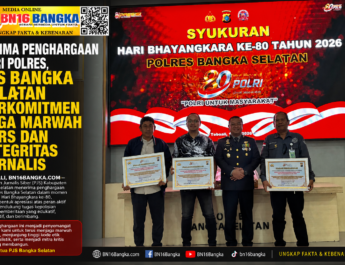 Terima Penghargaan dari Polres Bangka Selatan, Ketua PJS: Ini Amanah Jaga Integritas dan Profesionalisme Pers