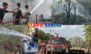 Personel Yonif TP 845/Ksatria Satam Bersama Masyarakat Gerak Cepat Bantu Pemadaman Kebakaran Hutan di Dusun Liring