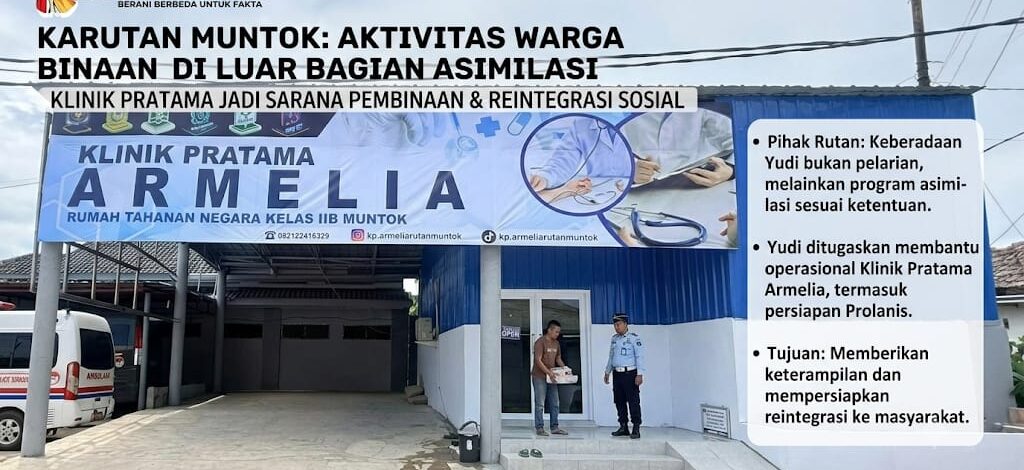 Klinik Pratama Rutan Muntok Dukung Program Asimilasi dan Pembinaan Warga Binaan, Warga Binaan di Luar Rutan Jalani Program Asimilasi