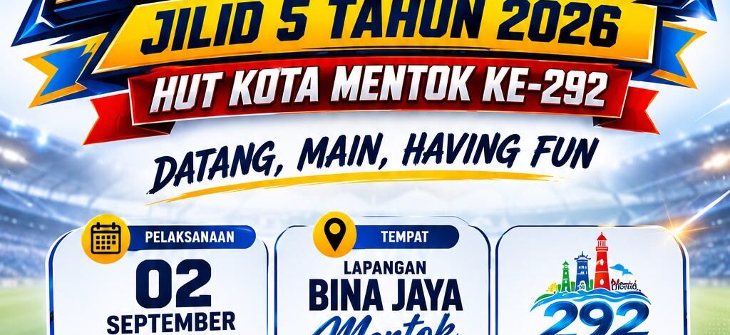 HUT Kota Mentok ke-292, Mentok Community Sport (MCS) kita meriahkan dengan Turnamen Sepak Bola