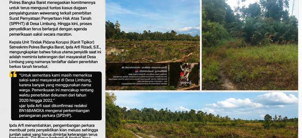 Dugaan Skandal SPPHT Desa Limbung Melebar: Polres Bangka Barat Bidik Pejabat
