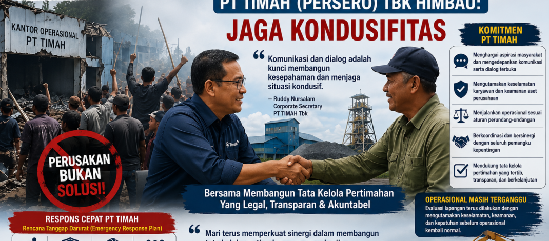 *Menyikapi Aksi Masyarakat di Belitung Timur, PT TIMAH (Persero) Tbk Himbau Jaga Kondusifitas*