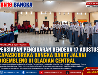 Persiapan Pengibaran Bendera 17 Agustus, Capaskibraka Bangka Barat Jalani Digembleng di Gladian Central