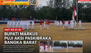 Pimpin Upacara HUT ke-81 RI, Bupati Markus Puji Aksi Paskibraka Bangka Barat