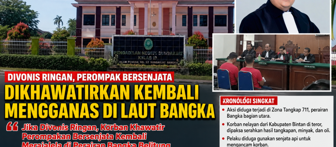 Jika Divonis Ringan, Korban Khawatir Perompakan Bersenjata Kembali Merajalela di Perairan Bangka Belitung