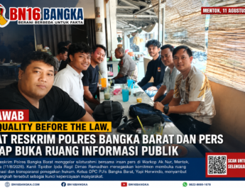 Jawab Prinsip Equality Before the Law, Sat Reskrim Polres Bangka Barat Gandeng Insan Pers Wujudkan Keterbukaan Informasi