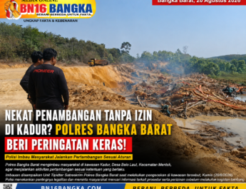 Nekat Penambangan Tanpa Izin di Kadur? Polres Bangka Barat Beri Peringatan Keras!