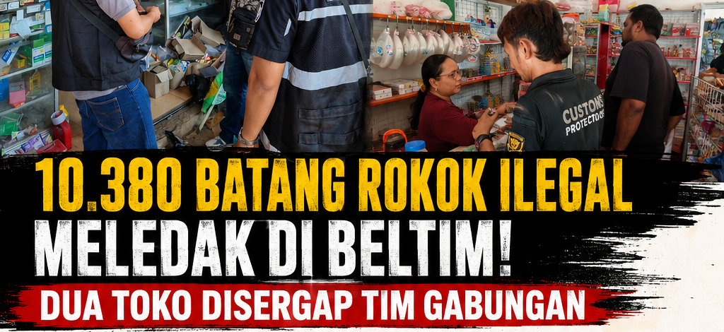 10.380 Batang Rokok Ilegal Meledak di Beltim! Dua Toko Disergap Tim Gabungan