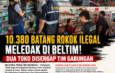 10.380 Batang Rokok Ilegal Meledak di Beltim! Dua Toko Disergap Tim Gabungan