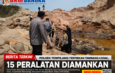Polsek Tempilang Tertibkan Tambang Ilegal, 15 Peralatan Diamankan
