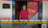 Wartawan AW Dilaporkan Eka Mulya Putra, Tudingan Penganiayaan Berujung Penanganan Ditkrimsus Polda Babel