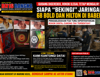 Gudang Digerebek, Rokok Ilegal Tetap Mengalir! Siapa “Bekingi” Jaringan 68 Bold dan Hilton di Babel?