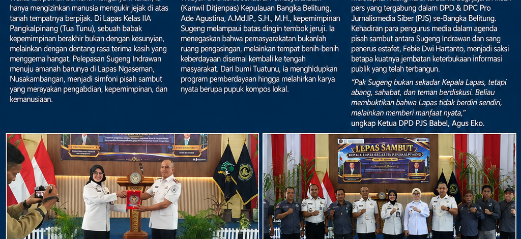 Di Bawah Naungan Kakanwil Ade Agustina, Pisah Sambut Kalapas Tua Tunu Ukir Sinergi dan Jejak Kemanusiaan