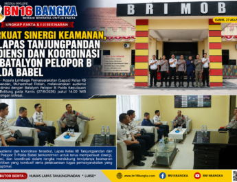 Perkuat Sinergi Keamanan, Kalapas Tanjungpandan Audiensi dan Koordinasi ke Batalyon Pelopor B Polda Babel