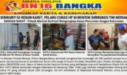 Sembunyi di Kebun Karet, Pelaku Curas HP di Mentok Diringkus Tim Meriam