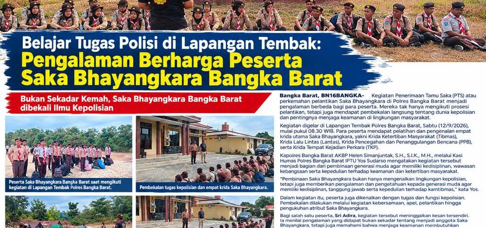 Belajar Tugas Polisi di Lapangan Tembak: Pengalaman Berharga Peserta Saka Bhayangkara Bangka Barat  Bukan Sekadar Kemah, Saka Bhayangkara Bangka Barat Dibekali Ilmu Kepolisian