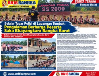 Belajar Tugas Polisi di Lapangan Tembak: Pengalaman Berharga Peserta Saka Bhayangkara Bangka Barat  Bukan Sekadar Kemah, Saka Bhayangkara Bangka Barat Dibekali Ilmu Kepolisian