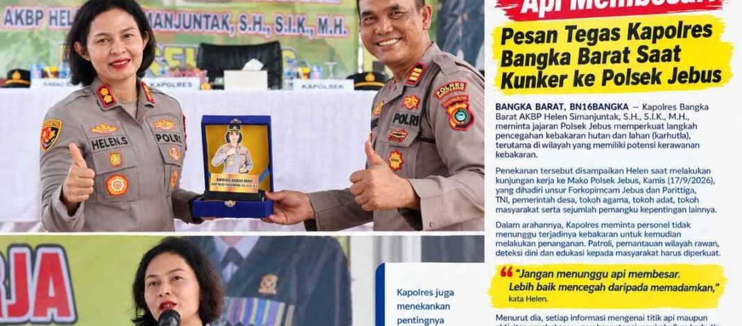 Jangan Tunggu Api Membesar!   Pesan Tegas Kapolres Bangka Barat Saat Kunker ke Polsek Jebus