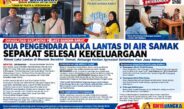 Difasilitasi Satlantas Polres Bangka Barat, Dua Pengendara Laka Lantas di Air Samak Sepakat Selesai Kekeluargaan