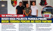 Tak Berselang Lama, Buser Naga Polresta Pangkalpinang Bekuk Terduga Pencuri Aki Isuzu Panther