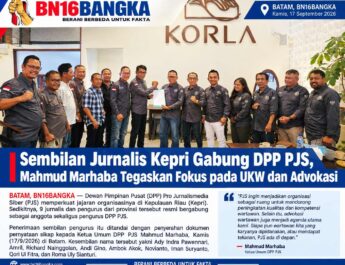 Sembilan Jurnalis Kepri Gabung DPP PJS, Mahmud Marhaba Tegaskan Fokus pada UKW dan Advokasi