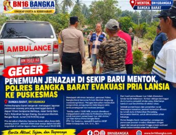 Geger Penemuan Jenazah di Sekip Baru Mentok, Polres Bangka Barat Evakuasi Pria Lansia ke Puskesmas