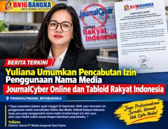 Yuliana Umumkan Pencabutan Izin Penggunaan Nama Media JournalCyber Online dan Tabloid Rakyat Indonesia