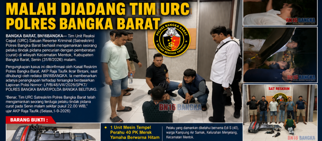 Apes! Niat Keliling Naik Motor, Pelaku Curat di Mentok Malah Diadang Tim URC Polres Bangka Barat