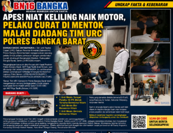 Apes! Niat Keliling Naik Motor, Pelaku Curat di Mentok Malah Diadang Tim URC Polres Bangka Barat