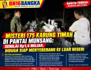 Misteri 175 Karung Timah di Pantai Munsang: Senilai Rp1,4 Miliar, Diduga Siap Menyeberang ke Luar Negeri