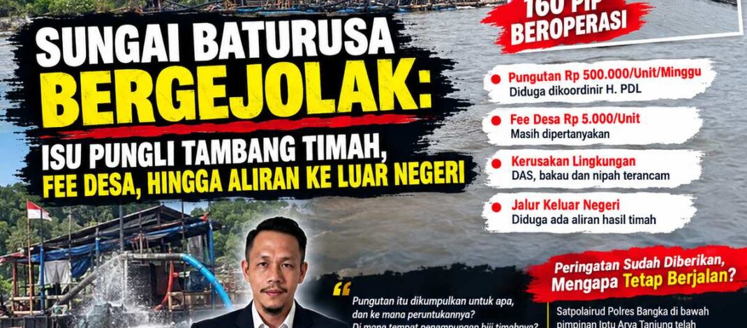 160 PIP Beroperasi di Sungai Baturusa: Pungutan Rp 500.000/Unit/Minggu Diduga Dikoordinir H. PDL !!!Fee Desa, Kerusakan Lingkungan dan Jalur Keluar Negeri Dipertanyakan