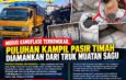 Modus Kamuflase Terbongkar, Puluhan Kampil Pasir Timah Diamankan dari Truk Muatan Sagu
