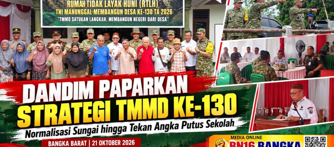 Tim Wasev TMMD Ke-130 Tinjau Lokasi di Koramil 431-01/Jebus, Tekankan Pelestarian Lingkungan dan Potensi Ekspor Bangka Barat