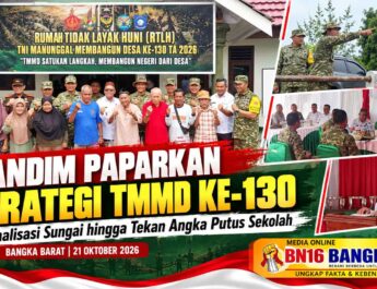 Tim Wasev TMMD Ke-130 Tinjau Lokasi di Koramil 431-01/Jebus, Tekankan Pelestarian Lingkungan dan Potensi Ekspor Bangka Barat