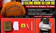 Nekat Simpan Ganja di Kaleng Rokok Dji Sam Soe, Pria di Mentok Diringkus Tim Hantu