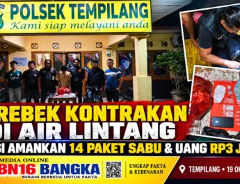 Gerebek Kontrakan di Air Lintang, Polisi Amankan 14 Paket Sabu dan Uang Rp3 Juta
