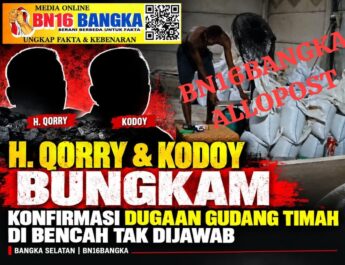 Bungkam Saat Dikonfirmasi Redaksi, H. Qorry dan Kodoy Enggan Tanggapi Dugaan Gudang Penampungan Timah Ilegal di Bencah