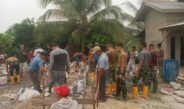Kemanunggalan TNI dan Rakyat, Kodim 0431/Bangka Barat Percepat Pembangunan Talud di Sinar Manik