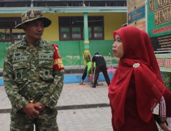 Satgas TMMD ke-130 Kodim 0431/Bangka Barat Rehab SDN 5 Mentok, Dukung Peningkatan Sarana Pendidikan   ‎