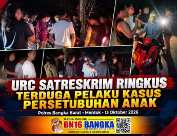 Tim URC Satreskrim polres Bangka Barat Ringkus Pelaku Persetubuhan Anak di Bawah Umur di Bangka Barat