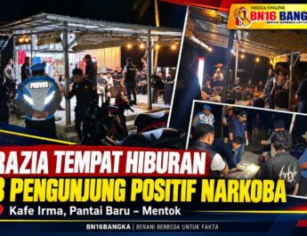 Tekan Penyalahgunaan Narkotika, Satresnarkoba Polres Bangka Barat Jaring 3 Orang Positif Urine di Kafe Irma