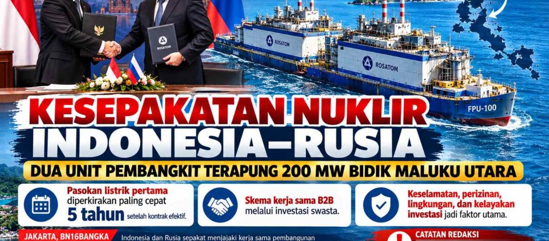 Kesepakatan Nuklir Indonesia–Rusia di Moskow: Dua Unit Pembangkit Terapung Bidik Maluku Utara