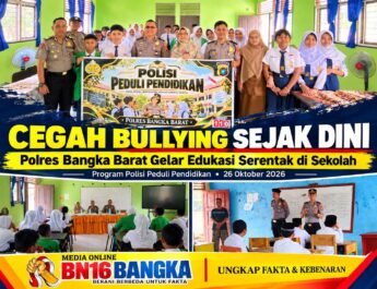 Cegah Bullying Sejak Dini, Polres Bangka Barat Gelar Edukasi Serentak di Sekolah Lewat Program “Polisi Peduli Pendidikan”