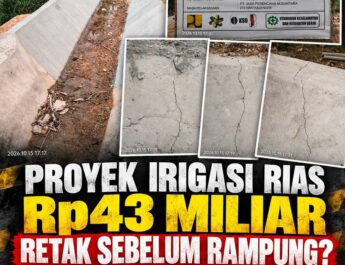 Baru Dikerjakan Sudah Retak! Proyek Irigasi Rias Rp43 Miliar, Ke Mana Pengawasan?