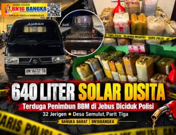 Bungkus 640 Liter Solar dalam Puluhan Jerigen, Terduga Penimbun BBM di Jebus Diciduk Polisi